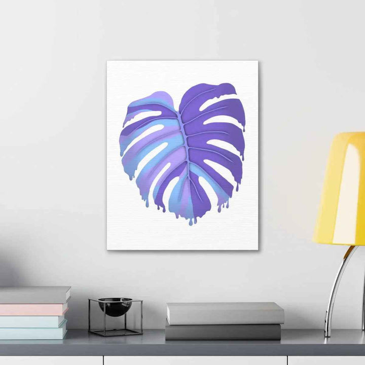 Purple Monstera Canvas - Modern Canvas Art Print | Botanical Wall Decor