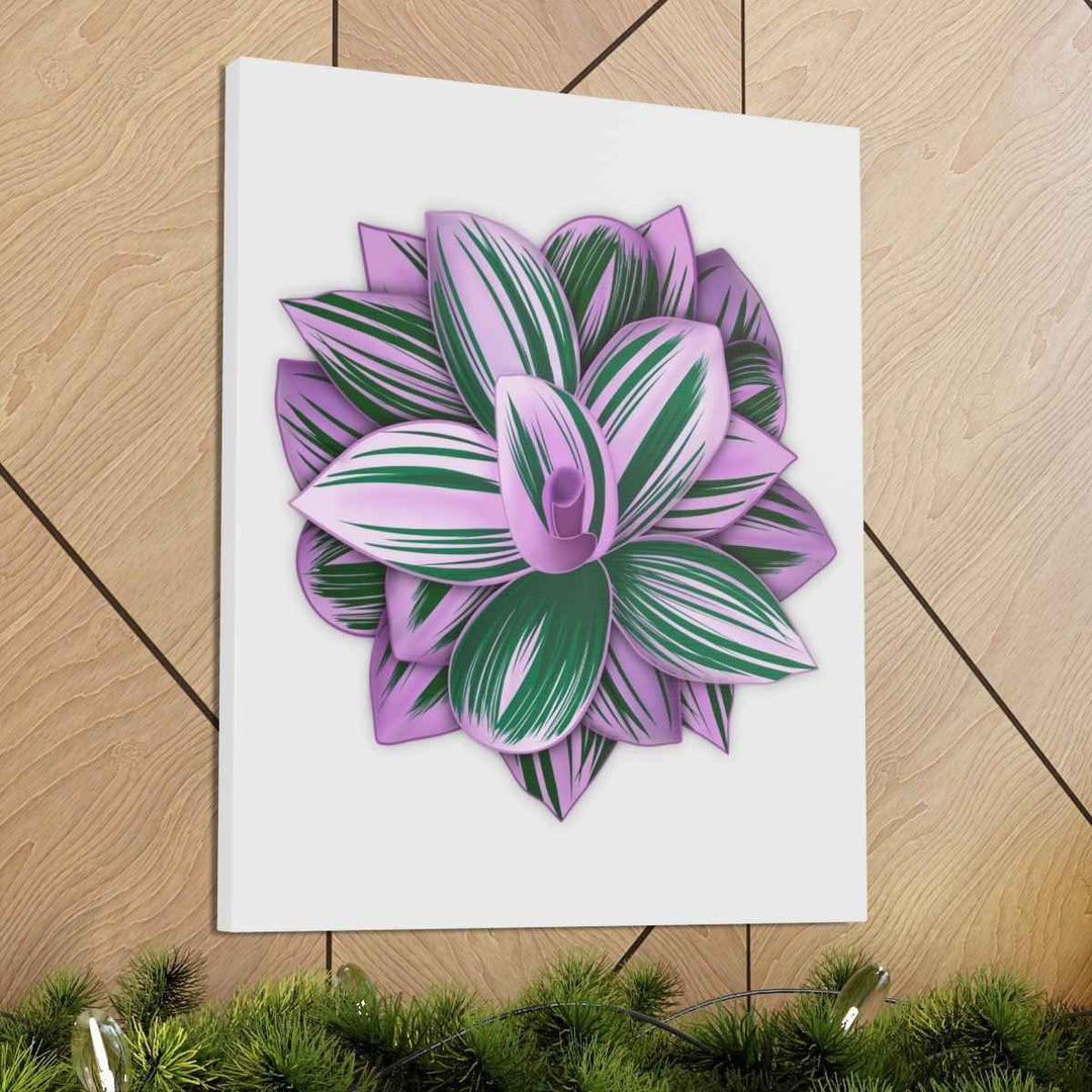 Tradescantia Nanouk Canvas – Botanical Canvas Art Print | Matte Finish Wall Decor