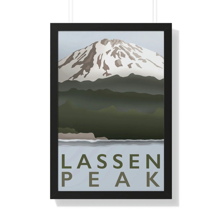 Lassen Peak Minimalist Framed Print, Poster, Printify, Framed, Home & Living, Indoor, Paper, Posters, Laura Christine Photography & Design, laurachristinedesign.com