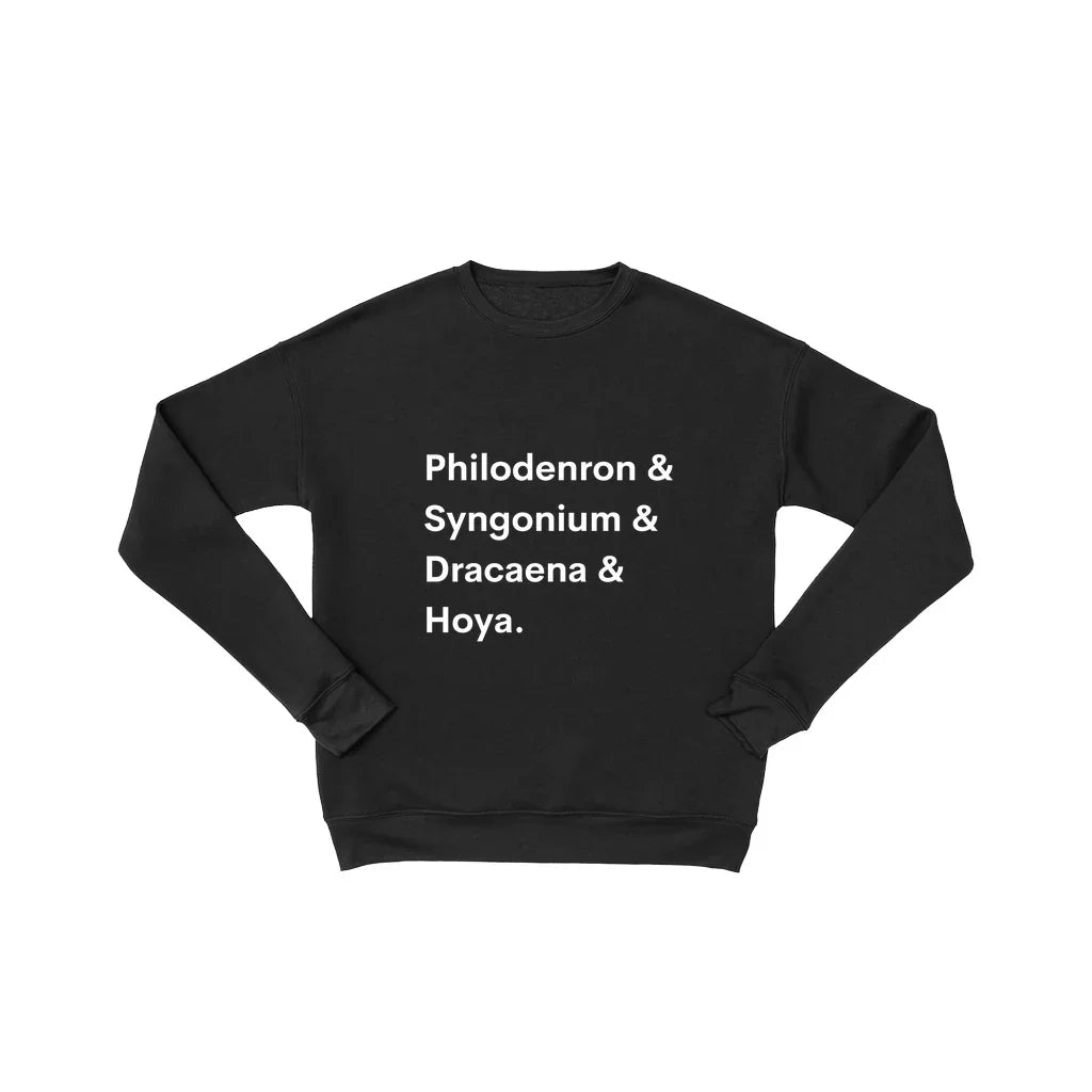 House Plant Sweatshirt – Cozy Cotton Fleece, Botanical Green Thumb Apparel