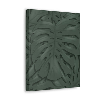 Deep Green Monstera Canvas