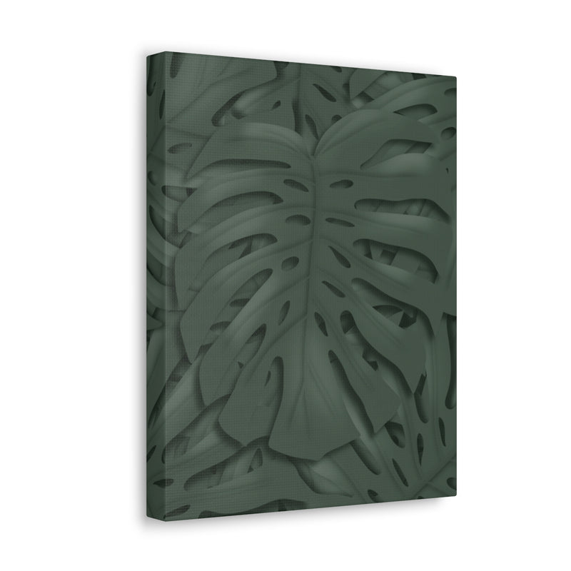 Deep Green Monstera Canvas