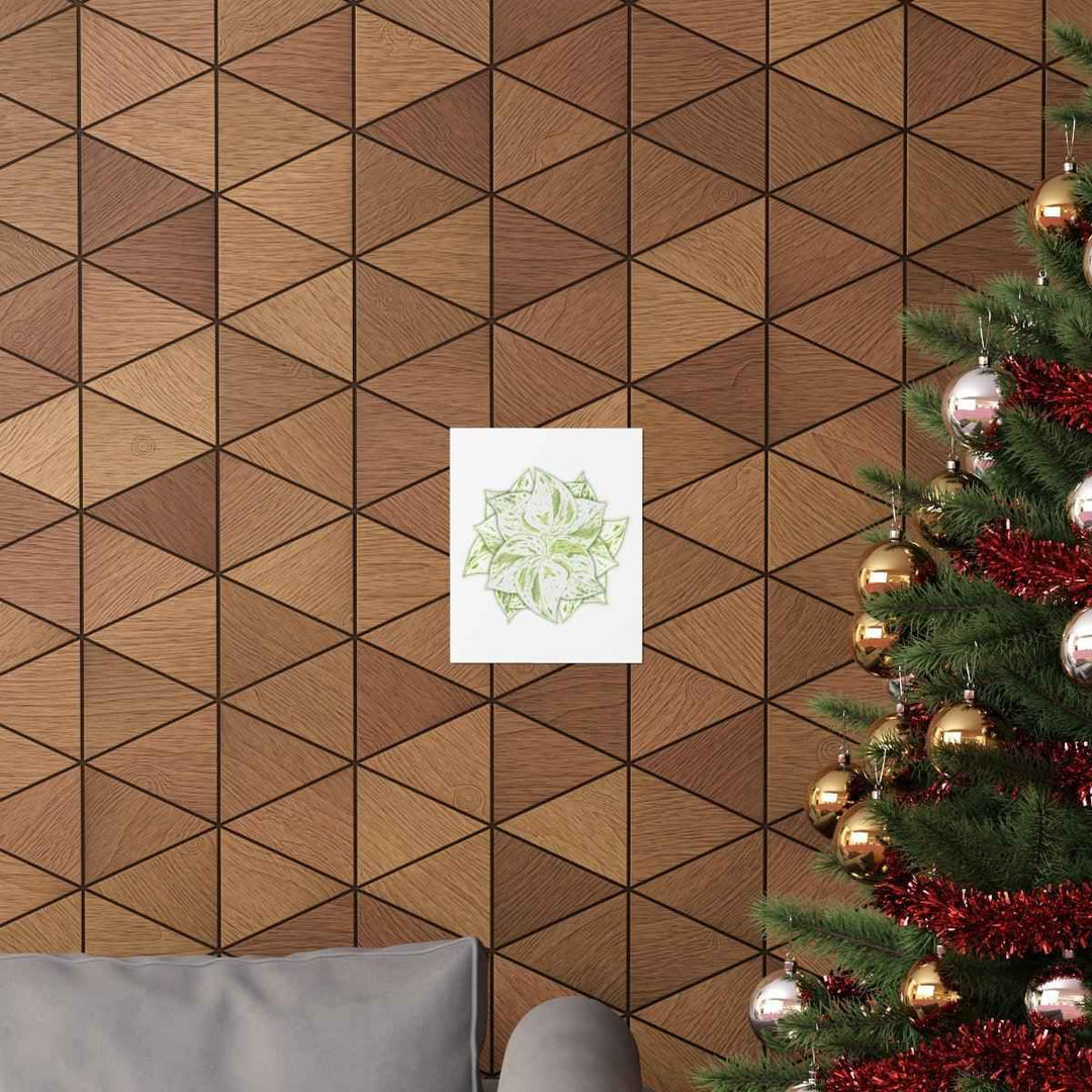 Snow Queen Pothos Print – Variegated Pothos Art on Museum Grade Paper Unframed