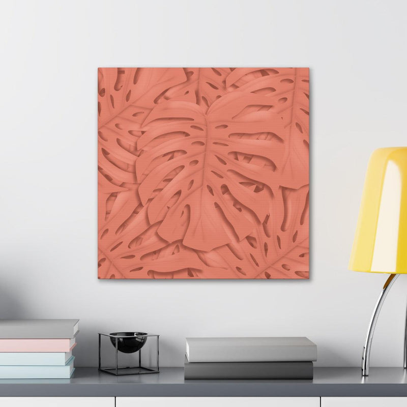 Coral Monstera Canvas, Canvas, Laura Christine Photography & Design, Art & Wall Decor, Canvas, Hanging Hardware, Home & Living, Indoor, Laura Christine Photography & Design, laurachristinedesign.com