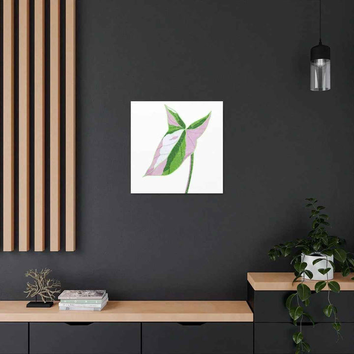 Syngonium Tricolor Canvas | Botanical Canvas Art Print With Matte Finish