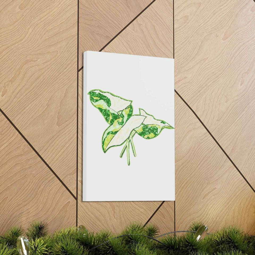 Marble Syngonium Canvas - Botanical Canvas Art Print | Durable Cotton Matte Finish
