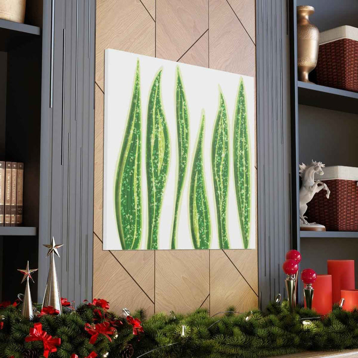 Snake Plant Canvas | Botanical Canvas Decor - Matte Finish Artwork for Living Room