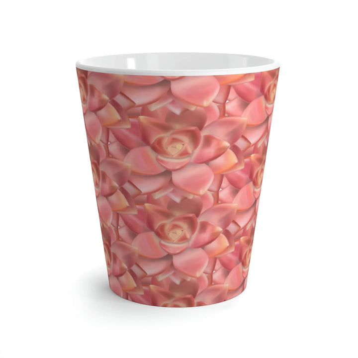 Succulent Mug | Ceramic Coffee Mug with Rosette Succulent Design & Glossy Finish