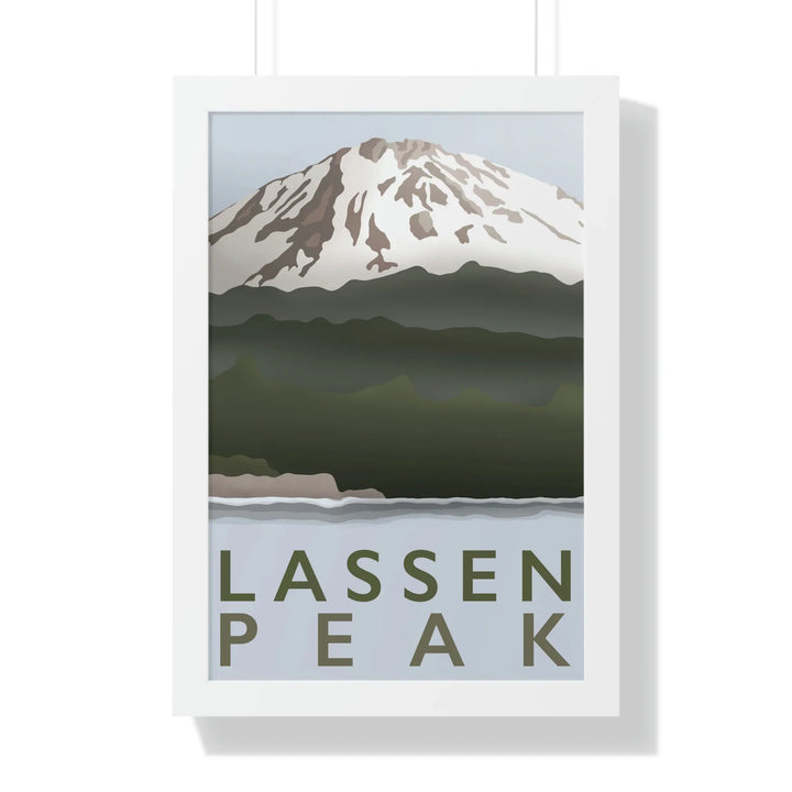 Lassen Peak Minimalist Framed Print, Poster, Printify, Framed, Home & Living, Indoor, Paper, Posters, Laura Christine Photography & Design, laurachristinedesign.com