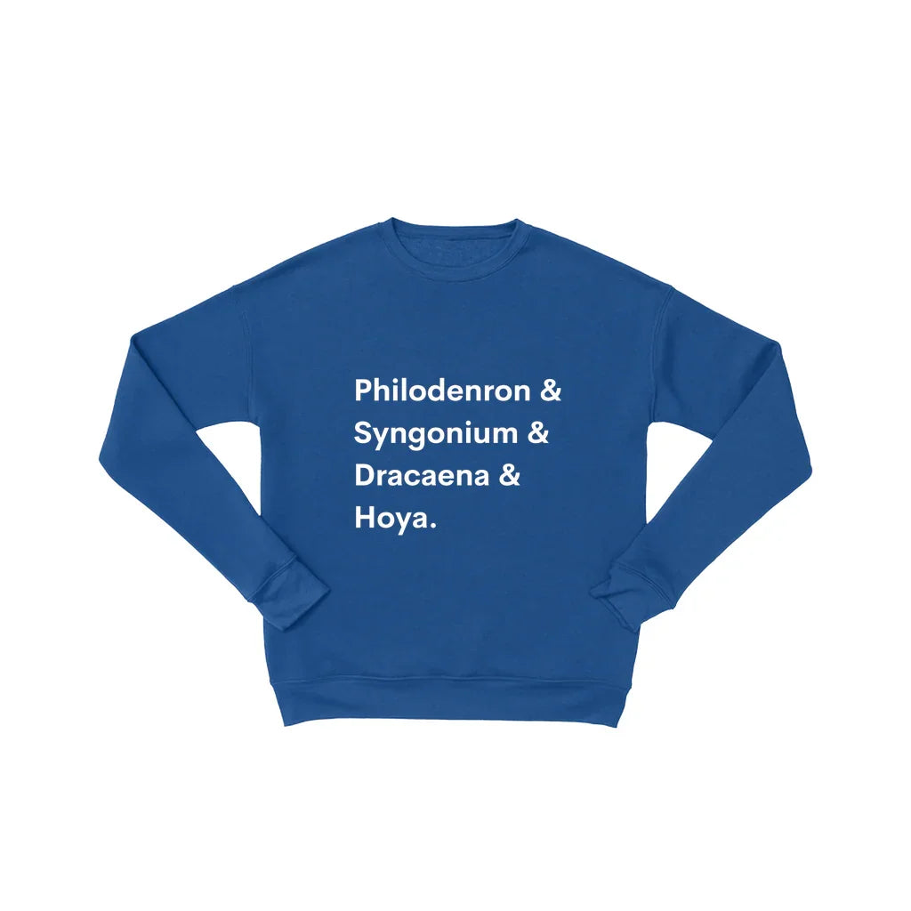 House Plant Sweatshirt – Cozy Cotton Fleece, Botanical Green Thumb Apparel