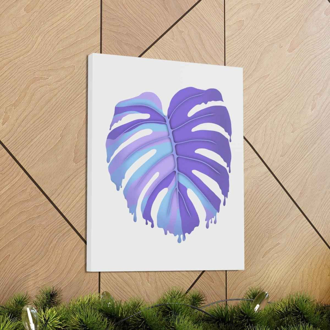 Purple Monstera Canvas - Modern Canvas Art Print | Botanical Wall Decor