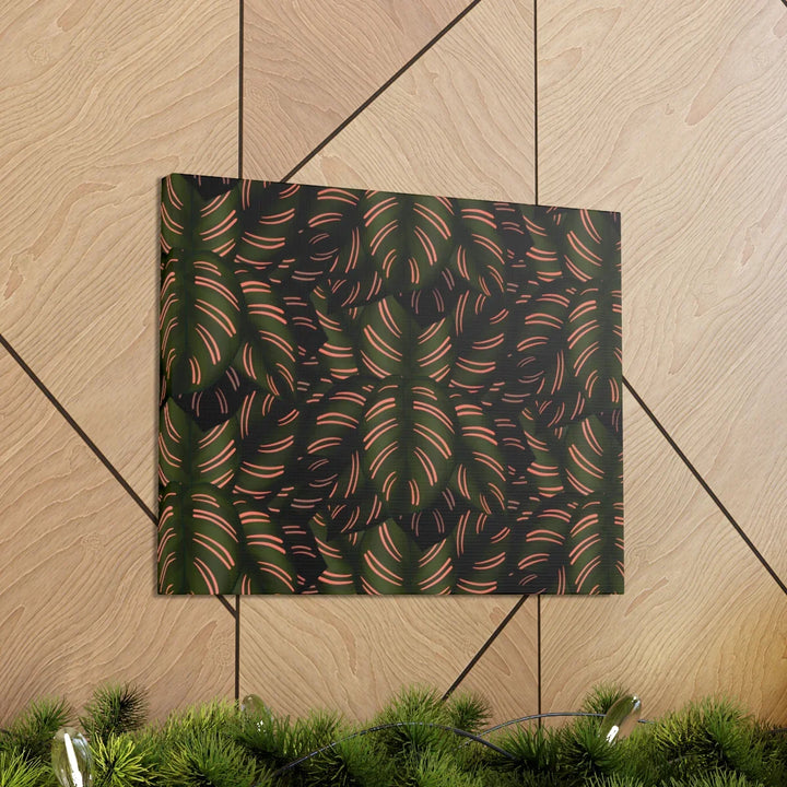 Calathea Pinstripe Canvas – Botanical Canvas Art Print | Matte Finish Wall Decor