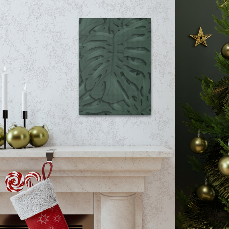 Deep Green Monstera Canvas