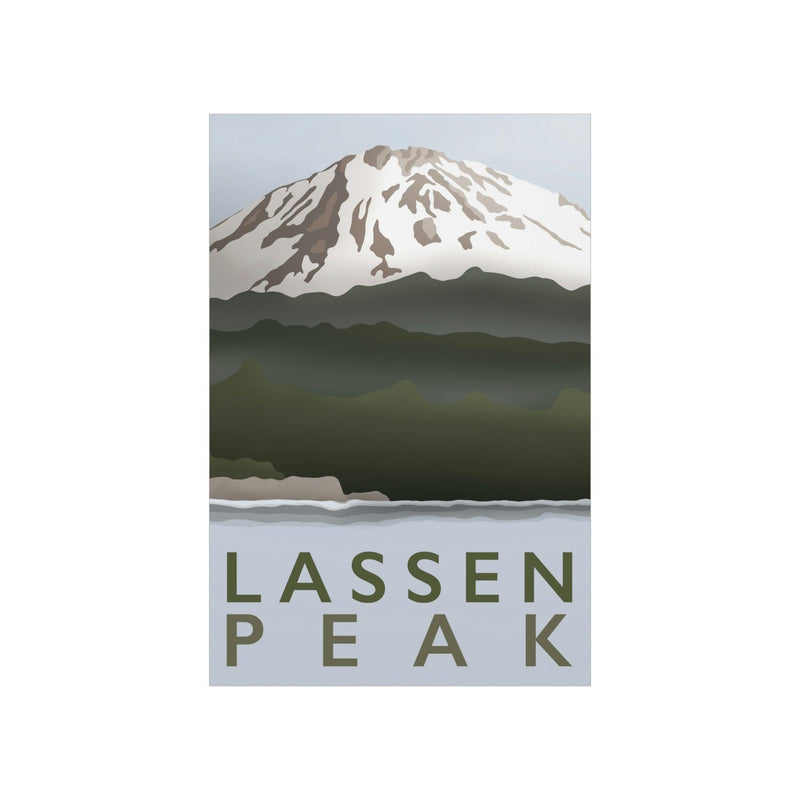 Lassen Peak Minimalist Print, Poster, Printify, Back to School, Home & Living, Indoor, Matte, Paper, Posters, Valentine&