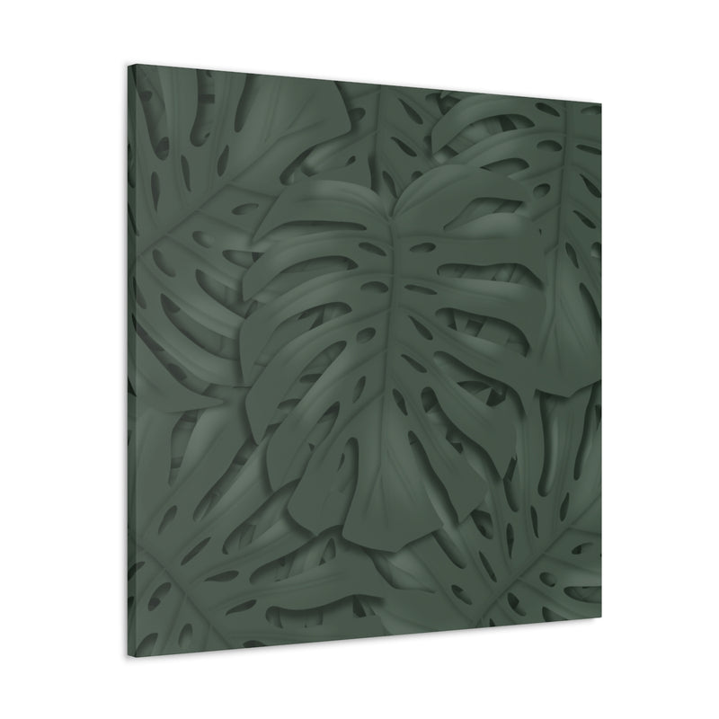 Deep Green Monstera Canvas