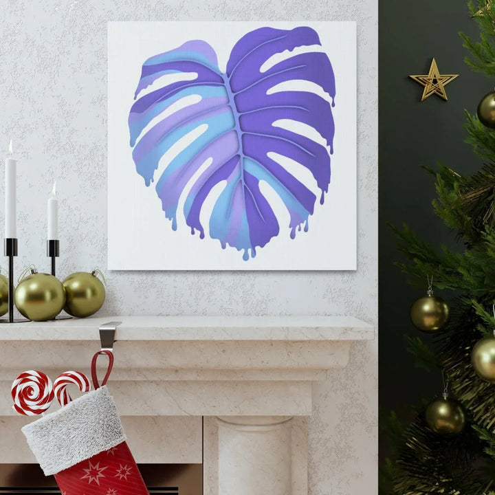 Purple Monstera Canvas - Modern Canvas Art Print | Botanical Wall Decor - Laura Christine Photography & Design