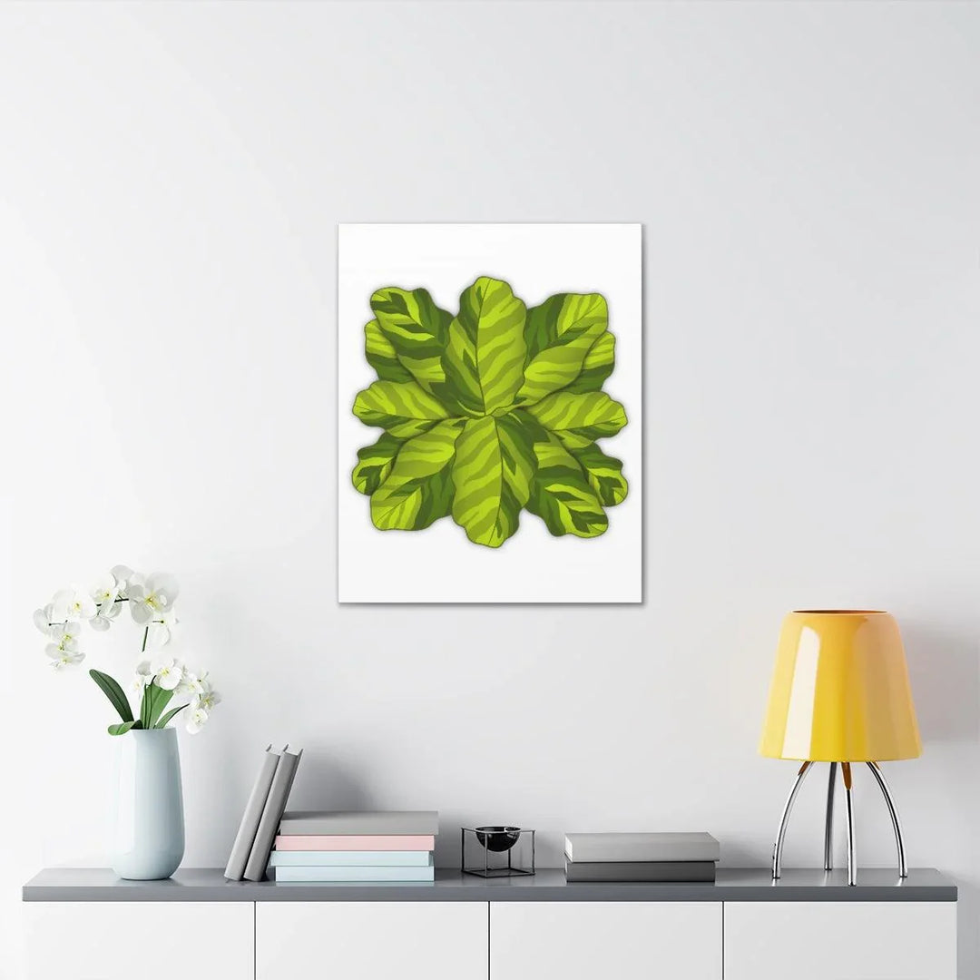 Calathea Yellow Fusion Canvas – Botanical Canvas Print With Unique Leaf Pattern Art - Laura Christine Photography & Design
