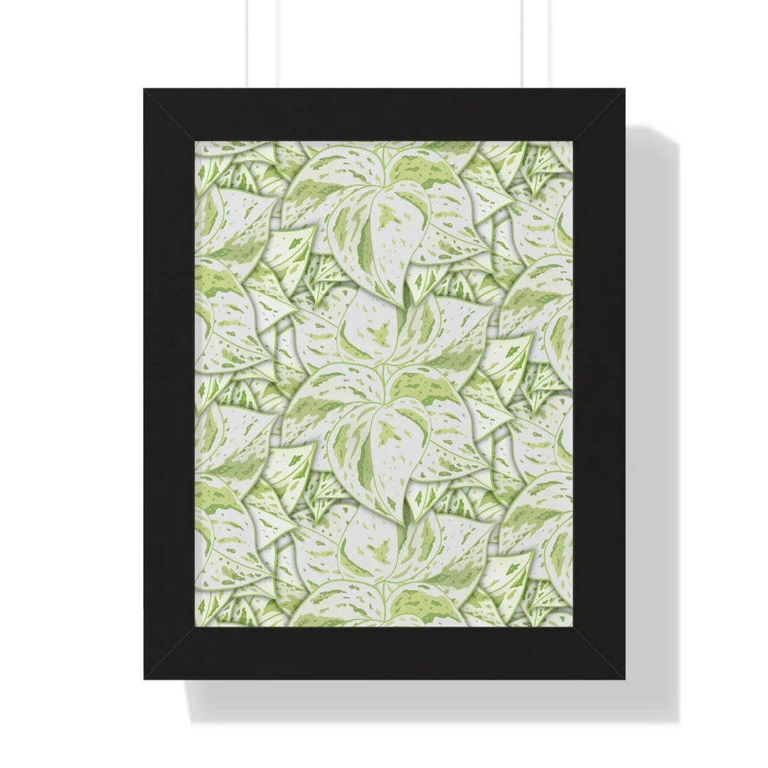 Snow Queen Pothos Framed Print, Poster, Laura Christine Photography & Design, Framed, Home & Living, Indoor, Paper, Posters, Laura Christine Photography & Design, laurachristinedesign.com