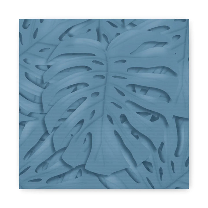 Monstera Canvas Art | Blue Monstera Print on Durable Matte Finish Canvas Art Print