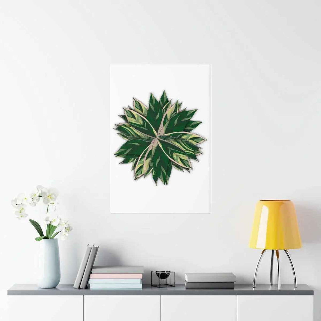 Stromanthe Triostar Print – Tropical Wall Art | Botanical Poster on Museum Grade Paper Unframed
