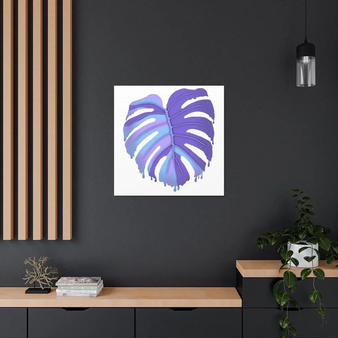 Purple Monstera Canvas - Modern Canvas Art Print | Botanical Wall Decor - Laura Christine Photography & Design
