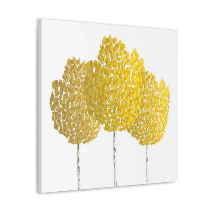 Fall Aspen Canvas - Stretched Cotton Canvas Art Print With Yellow Fall Foliage