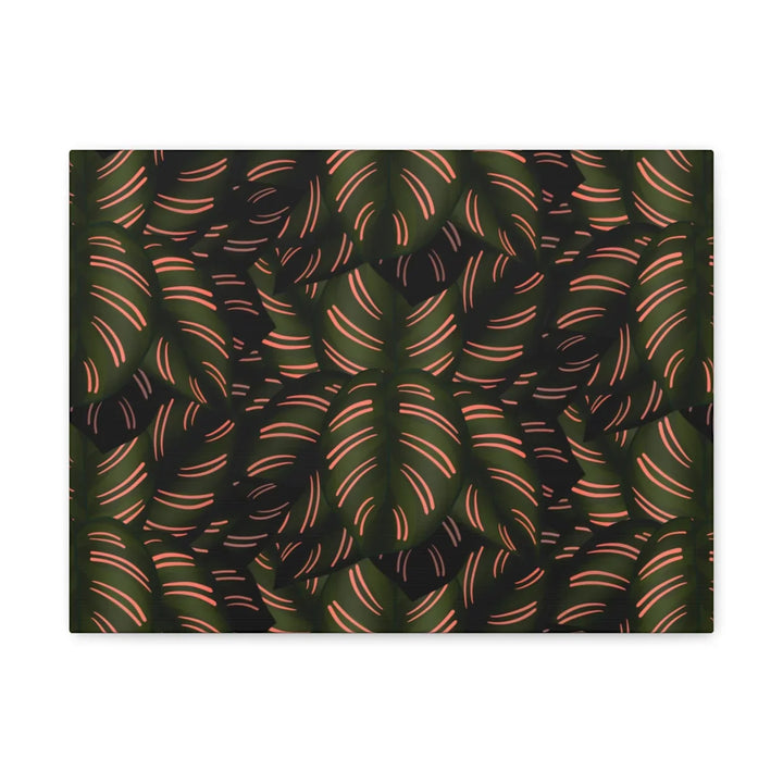 Calathea Pinstripe Canvas – Botanical Canvas Art Print | Matte Finish Wall Decor