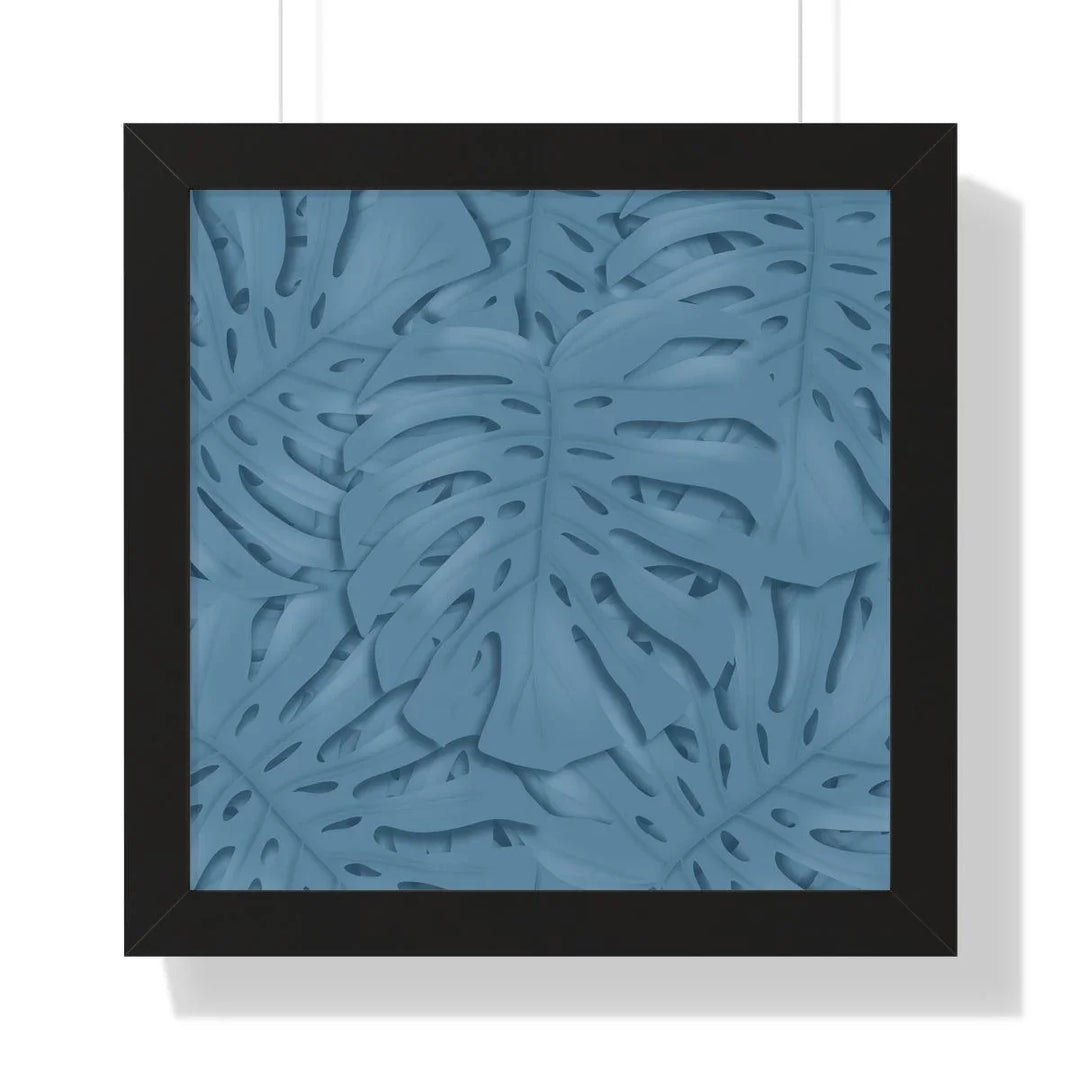 Cerulean Blue Monstera Framed Print, Poster, Laura Christine Photography & Design, Framed, Home & Living, Indoor, Paper, Posters, Laura Christine Photography & Design, laurachristinedesign.com