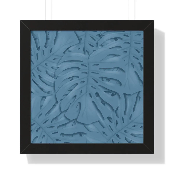 Cerulean Blue Monstera Framed Print, Poster, Laura Christine Photography & Design, Framed, Home & Living, Indoor, Paper, Posters, Laura Christine Photography & Design, laurachristinedesign.com