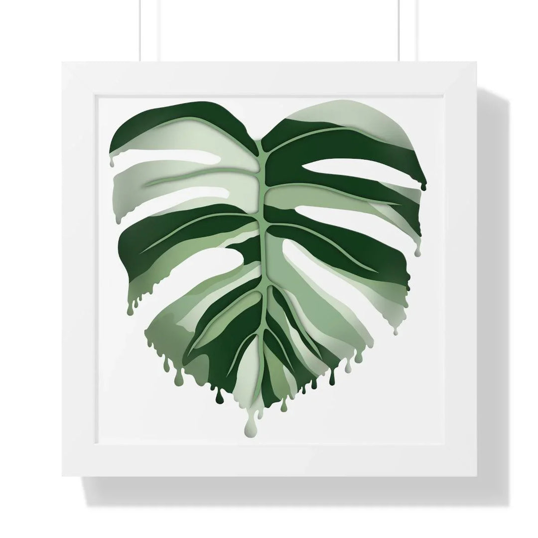 Melting Monstera (Albo) Framed Print, Poster, Laura Christine Photography & Design, Framed, Home & Living, Indoor, Paper, Posters, Laura Christine Photography & Design, laurachristinedesign.com