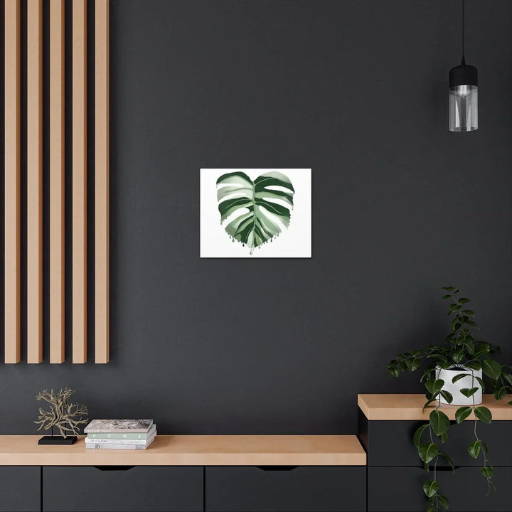 Melting Monstera Albo Canvas | Large Botanical Canvas Art Print With Matte Finish - Laura Christine Photography & Design