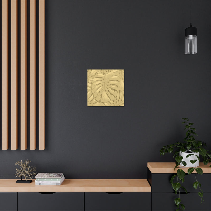 Golden Monstera Canvas