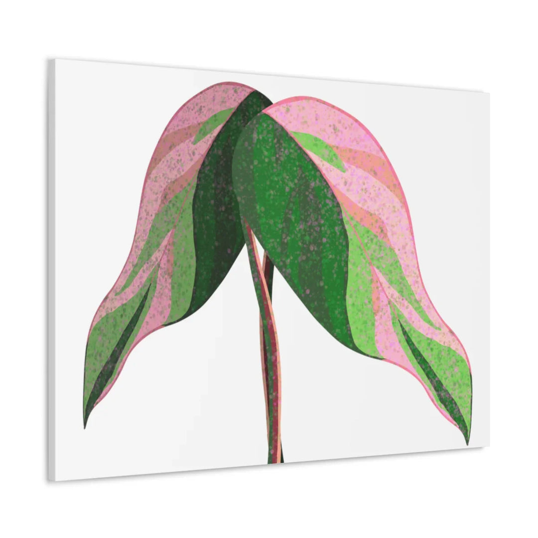 Pink Princess Philodendron Canvas Art Print – Botanical Wall Decor | Matte Finish