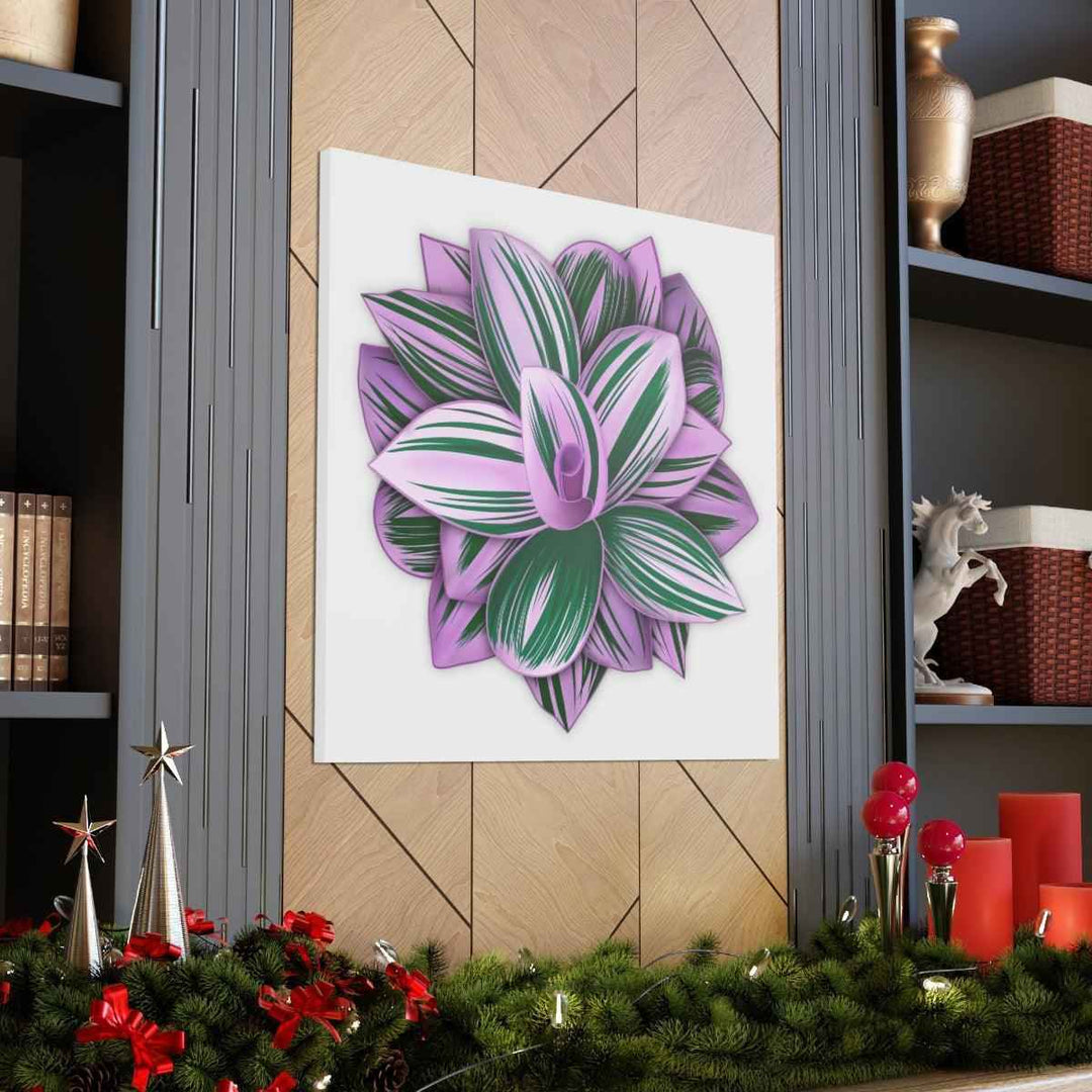 Tradescantia Nanouk Canvas – Botanical Canvas Art Print | Matte Finish Wall Decor
