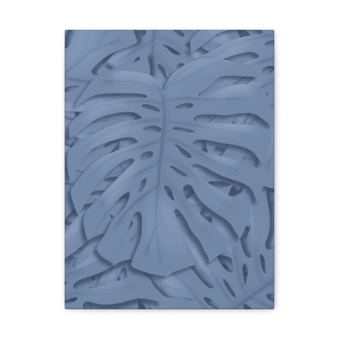 Monstera Canvas Art – Blue Monstera Print | Durable Matte Canvas Art Print