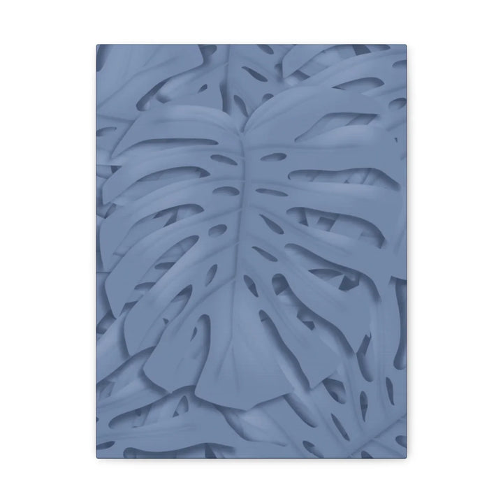 Monstera Canvas Art – Blue Monstera Print | Durable Matte Canvas Art Print