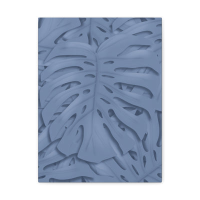 Slate Blue Monstera Canvas