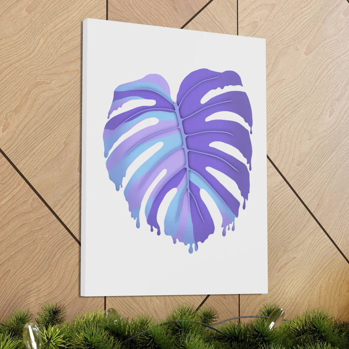 Purple Monstera Canvas - Modern Canvas Art Print | Botanical Wall Decor - Laura Christine Photography & Design