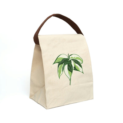 Philodendron 'Cream Splash' Lunch Bag, Bags, Printify, Accessories, Bags, Dining, DTG, Home & Living, Kitchen, Kitchen Accessories, Lunch bag, Reusable, Totes, Laura Christine Photography & Design, laurachristinedesign.com