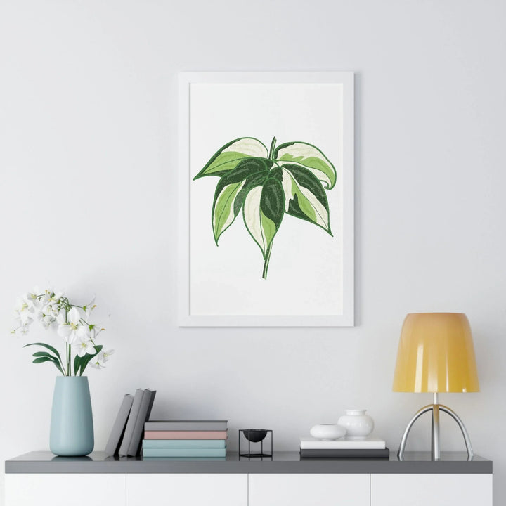 Philodendron 'Cream Splash' Framed Print, Poster, Printify, Framed, Home & Living, Indoor, Paper, Posters, Laura Christine Photography & Design, laurachristinedesign.com
