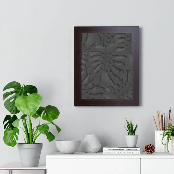 Charcoal Monstera Framed Print, Poster, Laura Christine Photography & Design, Framed, Home & Living, Indoor, Paper, Posters, Laura Christine Photography & Design, laurachristinedesign.com