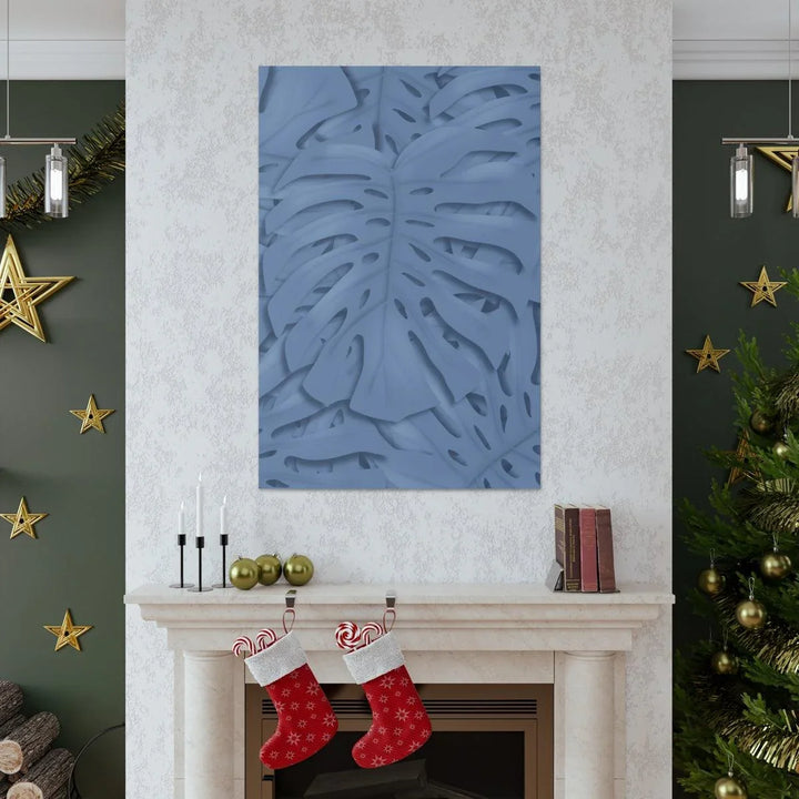 Slate Blue Monstera Canvas, Canvas, Laura Christine Photography & Design, Art & Wall Decor, Canvas, Hanging Hardware, Home & Living, Indoor, Laura Christine Photography & Design, laurachristinedesign.com