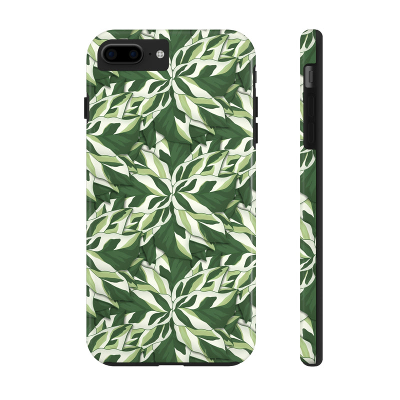 Calathea White Fusion Phone Case, Phone Case, Printify, Accessories, Android, Calathea, Gift, Glossy, House Plant, Illustration, Indoor Plant, Iphone, iPhone Cases, Matte, Mobile, Phone accessory, Phone Case, Phone Cases, Plant, Prayer Plant, Protective Case, Samsung Cases, White Fusion, Laura Christine Photography & Design, laurachristinedesign.com