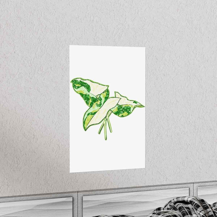 Marble Syngonium Print – Botanical Wall Art on Museum Grade Paper | Matte Finish Unframed