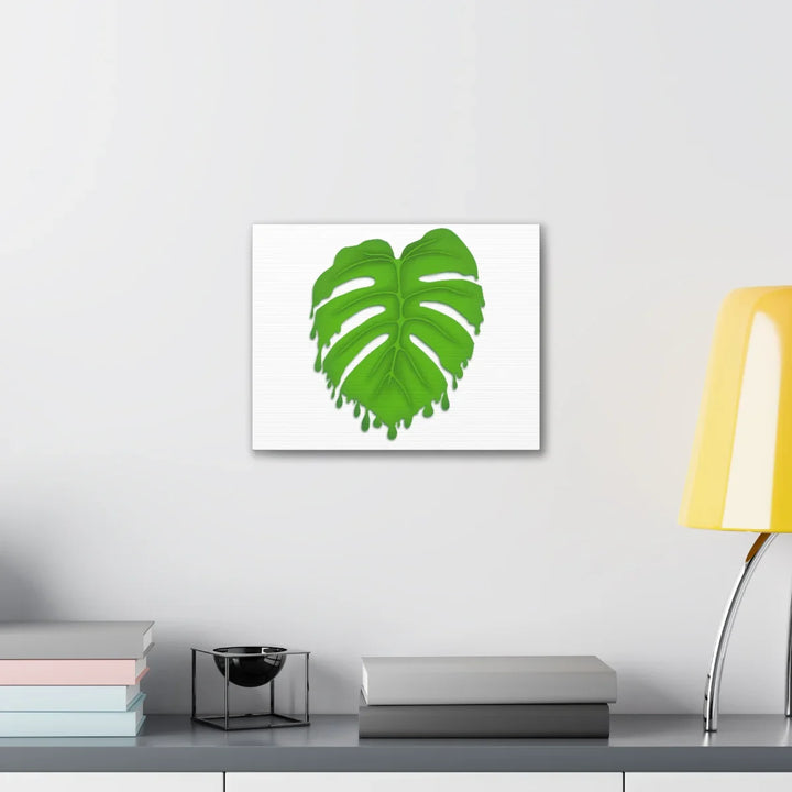 Melting Monstera Canvas | Large Botanical Canvas Art Print With Matte Finish