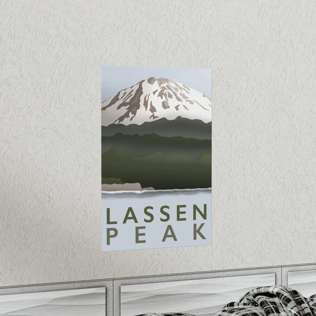 Lassen Peak Minimalist Print, Poster, Printify, Back to School, Home & Living, Indoor, Matte, Paper, Posters, Valentine's Day promotion, Laura Christine Photography & Design, laurachristinedesign.com