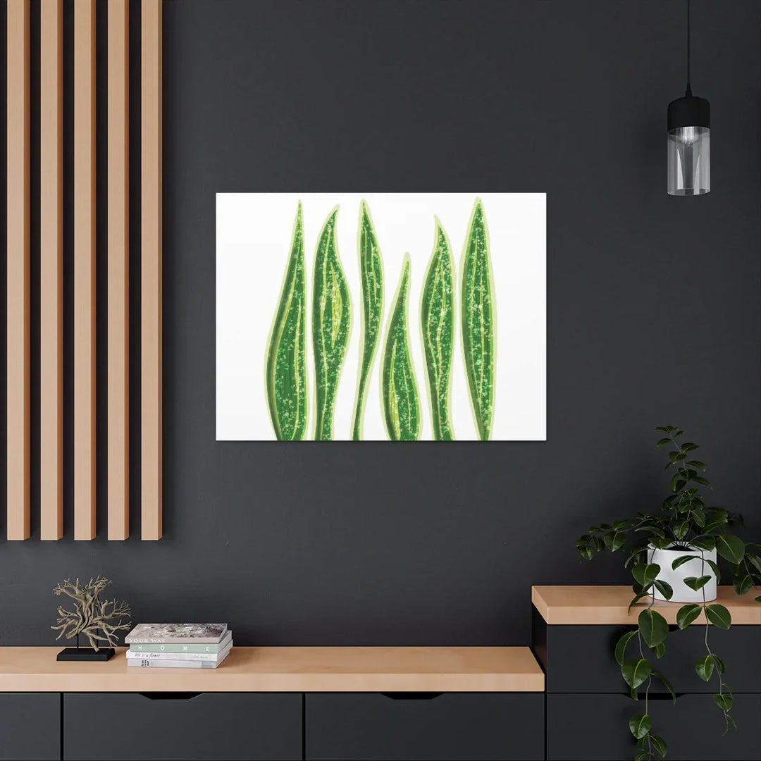 Snake Plant Canvas | Botanical Canvas Decor - Matte Finish Artwork for Living Room - Laura Christine Photography & Design