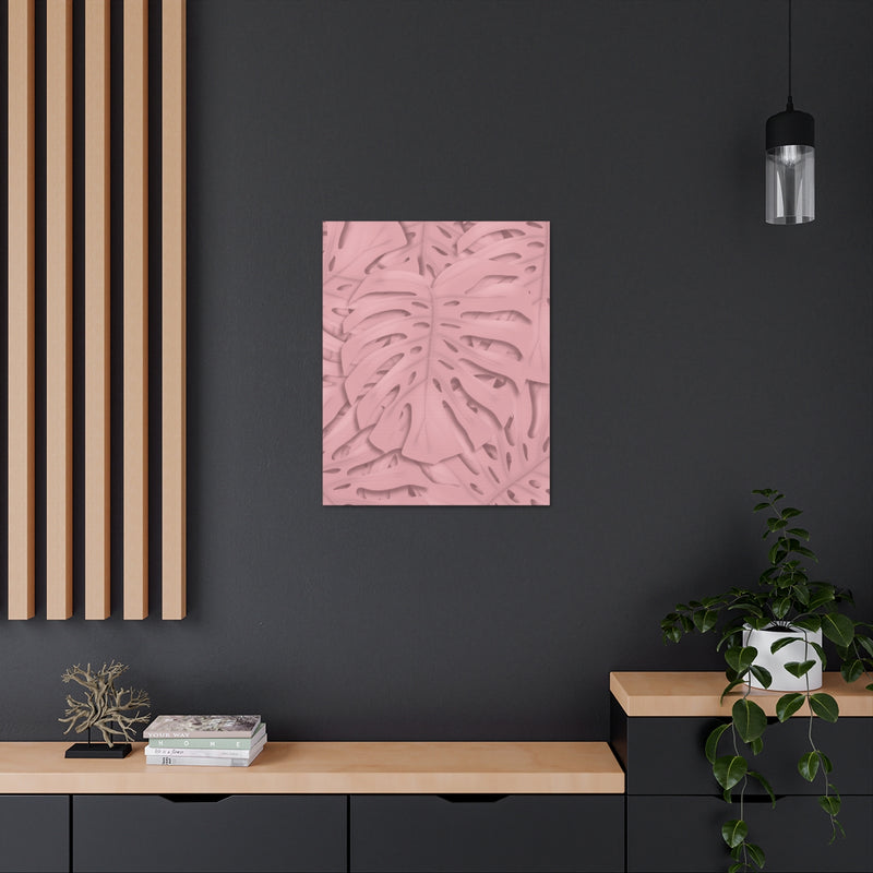 Soft Pink Monstera Canvas