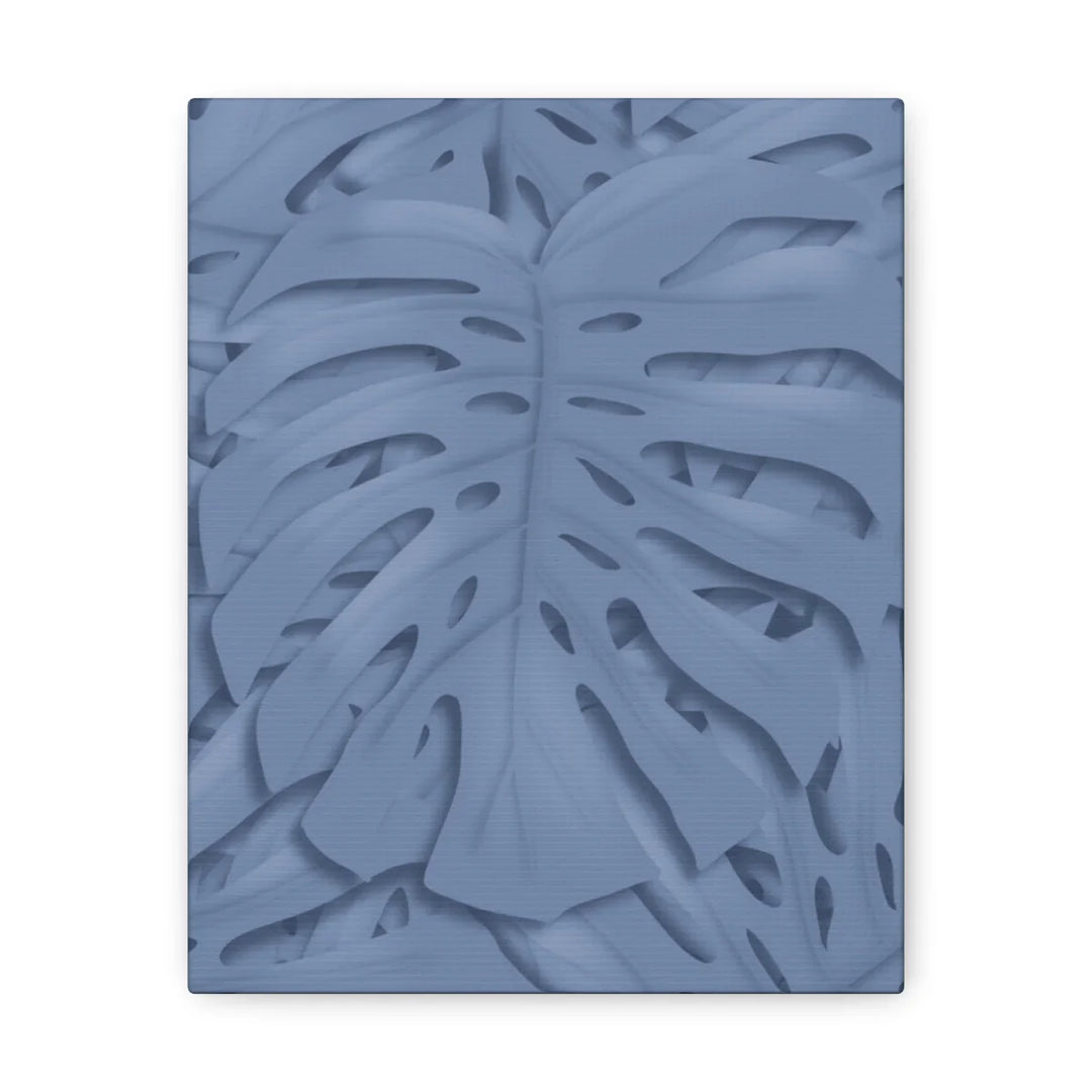 Monstera Canvas Art – Blue Monstera Print | Durable Matte Canvas Art Print