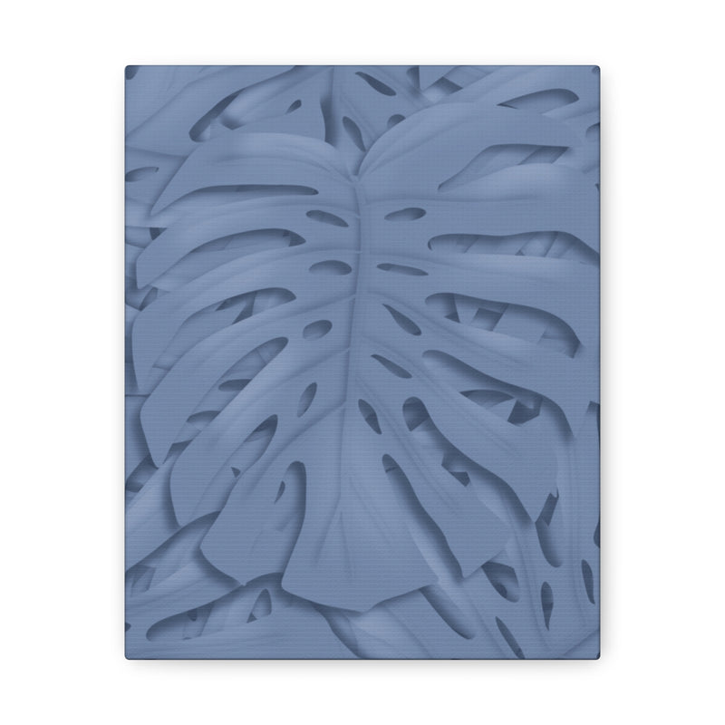 Slate Blue Monstera Canvas